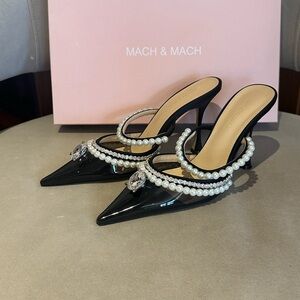 New Auth Mach & Mach Diamond of Elizabeth Mule Embellished with  Pearls